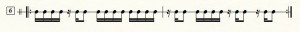 16分音符のタイミング練習の譜面の例