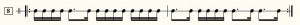 16分音符のタイミング練習の譜面の例2